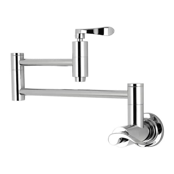 Kingston Brass NuWave Wall Mount Pot Filler Faucets in Polished Chrome