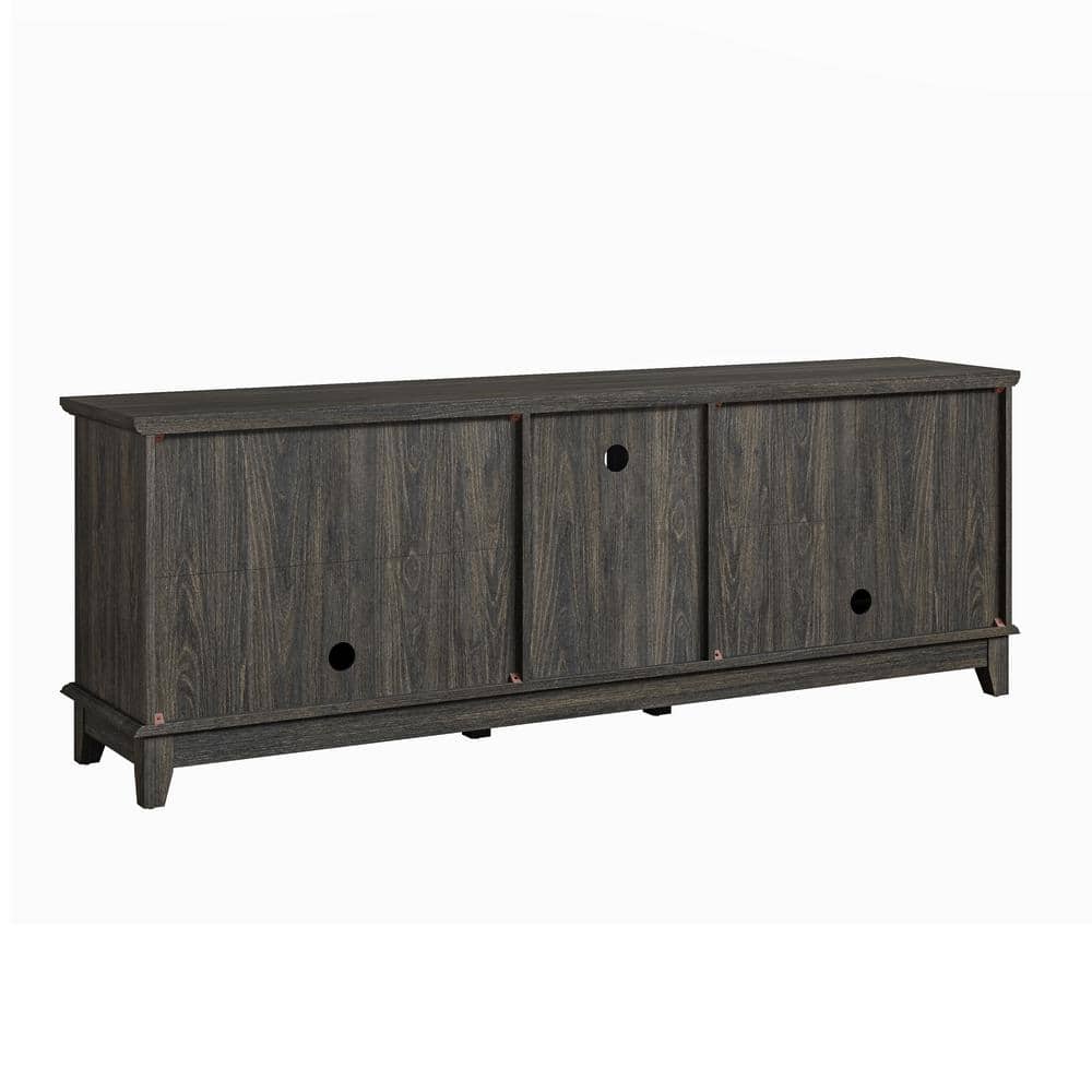 Festivo Dark Brown 72-Inch TV Stand with Cabinets and Drawer