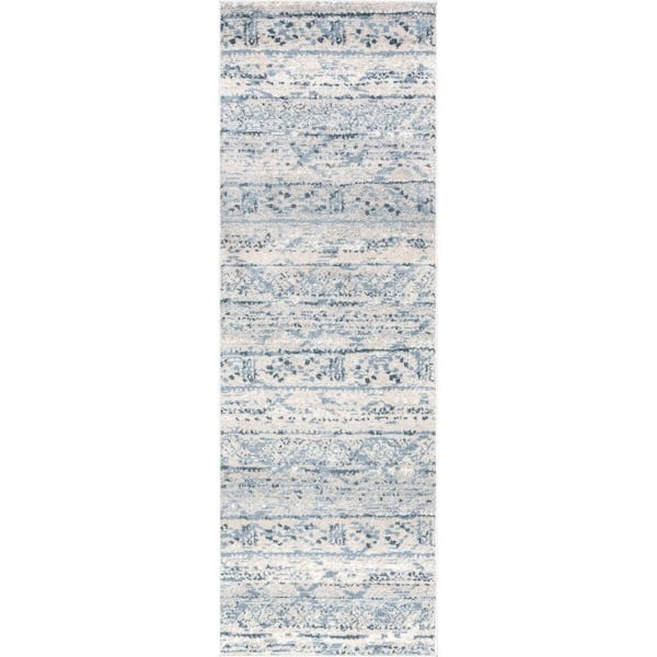 Hattie Transitional Moroccan Area Blue 3 ft. x 8 ft. Indoor Runner Rug