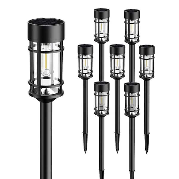 8 Pack Solar Pathway Lights Outdoor, Garden Lights Garden Stake