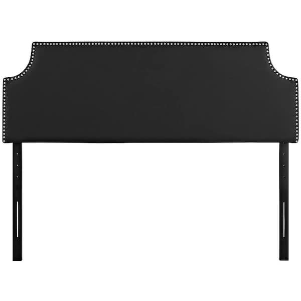 MODWAY Laura Black Full Upholstered Vinyl Headboard