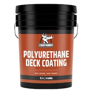 4 Gal. Smooth Neutral Beige, Polyurethane Deck Coating, Synthetic Rubber, Flat, Exterior Porch and Floor Paint