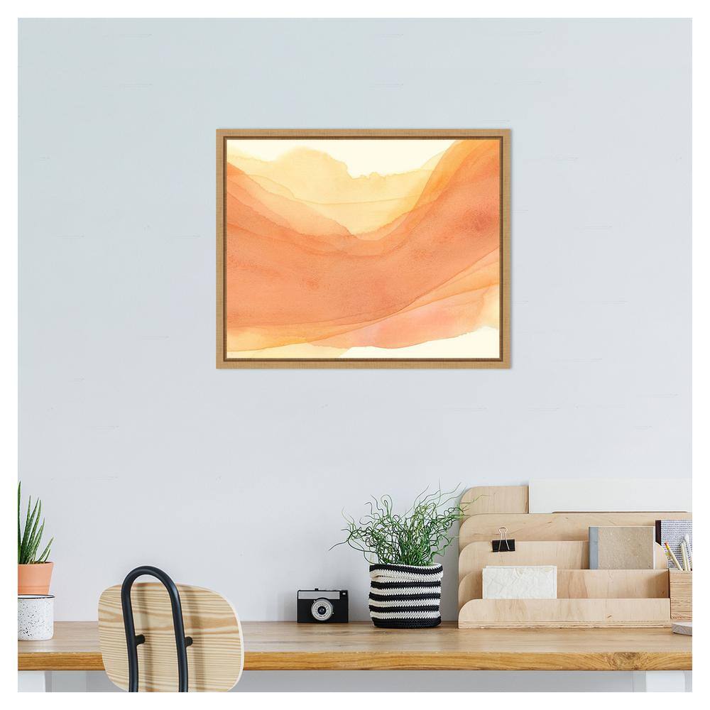 Sunset Layers I Abstract Canvas Print with Maple Frame