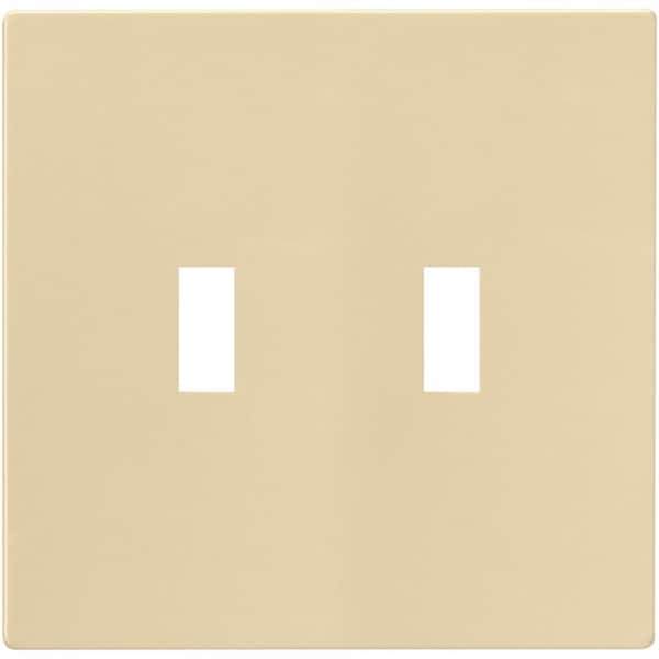 Eaton Ivory 2-Gang Toggle Wall Plate (1-Pack)