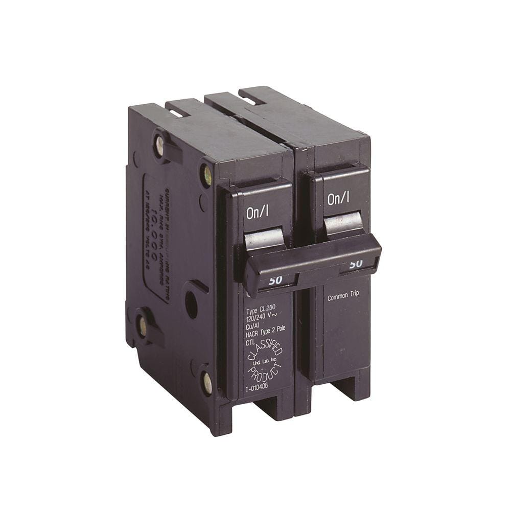 Classified 50-Amp 2-Pole Thermal Magnetic Circuit Breaker price history on PriceWatchPro