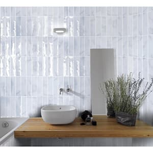 Austin Lamar Glossy 3 in. x 12 in. Ceramic Subway Wall Tile Sample