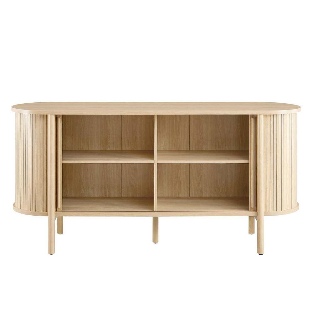 Cadence 63" Oak Sideboard with Fluted Details