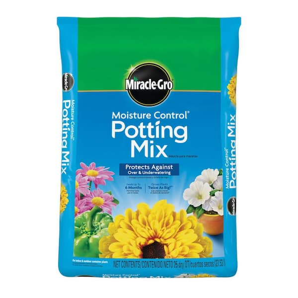 Miracle-Gro Moisture Control Potting Mix 25 qt. For Container Plants, Protects Against Over- and Under-Watering