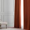 Persimmon Textured Bellino Room Darkening Curtain - 50 in. W x 84 in. L Rod  Pocket with Back Tab Single Curtain Panel