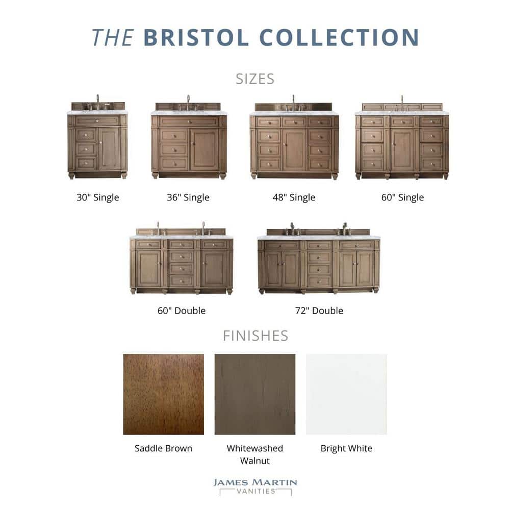 Bristol 30" Dark Wood Single Vanity with Backsplash