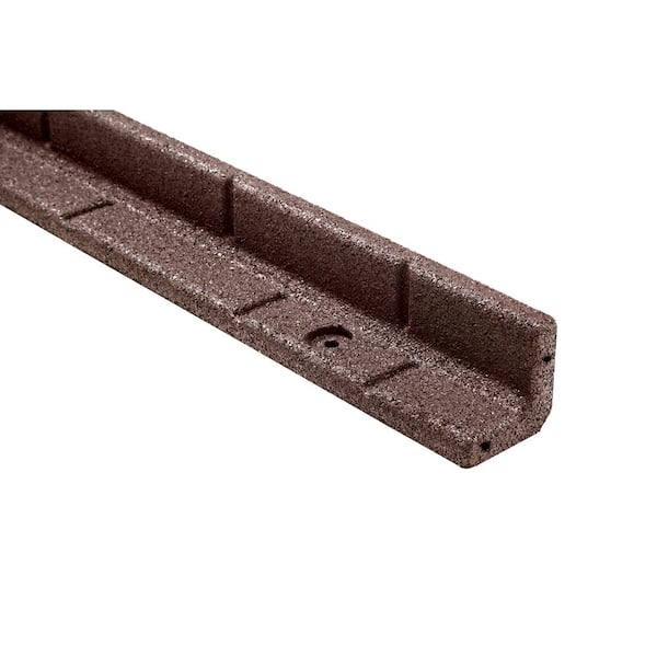 48 in. x 3 in. x 3 in. Roman Brick Brown Rubber Edging (48-Pack)