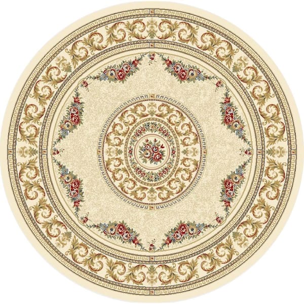 Home Decorators Collection Winifred Ivory 5 ft. x 5 ft. Round Indoor Area Rug