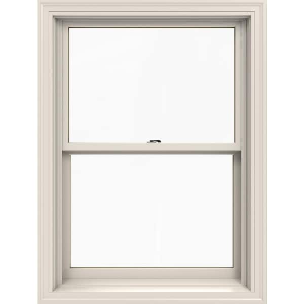 JELD-WEN 29.375 in. x 40.5 in. W-2500 Series Primed Wood Double Hung Window w/ Natural Interior and Low-E Glass