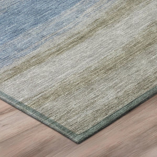 Chantille Machine Washable Indoor/Outdoor Abstract ACN2961 Denim 10 ft. x 14 ft. Area Rug