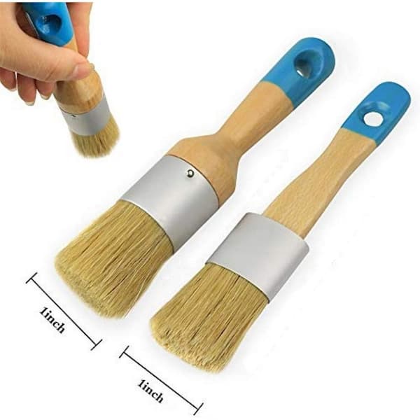 Dyiom Paint brushes, DIY painting and waxing tools, milk paint, stencils, natural  bristle brushes B07RD4JCD2 - The Home Depot