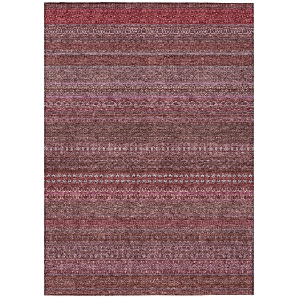 Merlot 3 ft. x 5 ft. Woven Striped Polyester Rectangle Indoor/Outdoor Area Rug price history on PriceWatchPro