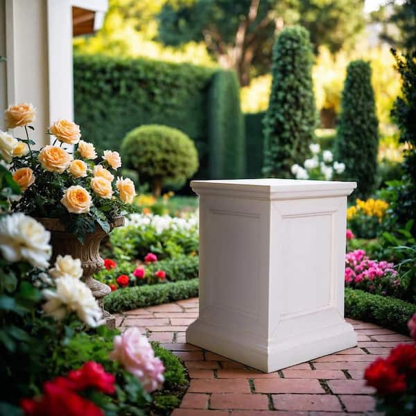 MPG 18 in. L x 18 in. W x 24 in. H Square Stand Stone in Light