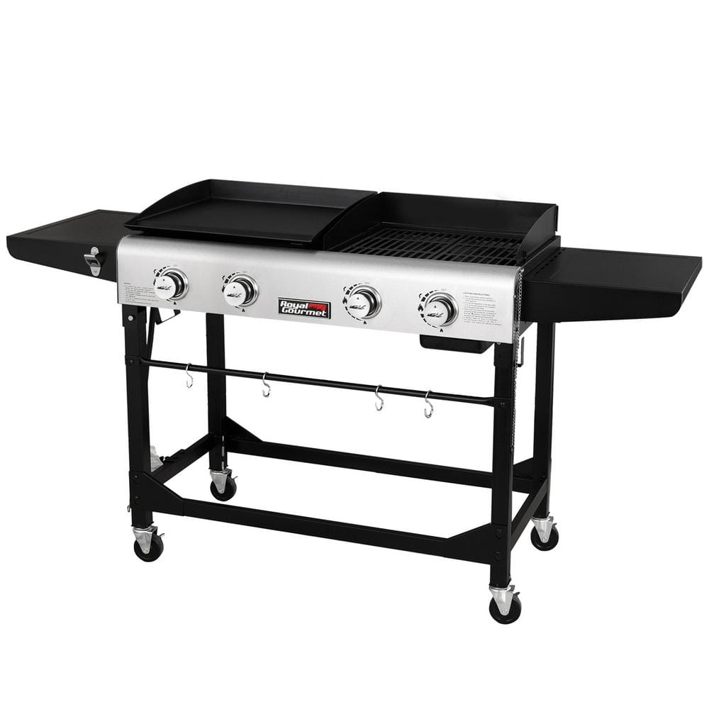 Royal Gourmet 66" Stainless Steel Propane Gas Grill with Side Burner