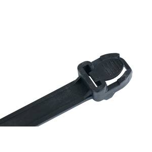 15 in. Releasable Cable Tie Black 175 lb. 4-Pack (Case of 10)