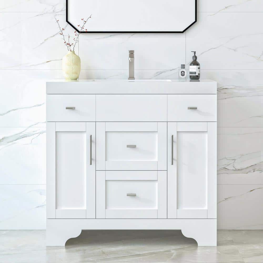 HOMEVY STUDIO Agnea 36 in. W x 21 in. D x 35 in. H Single Sink
