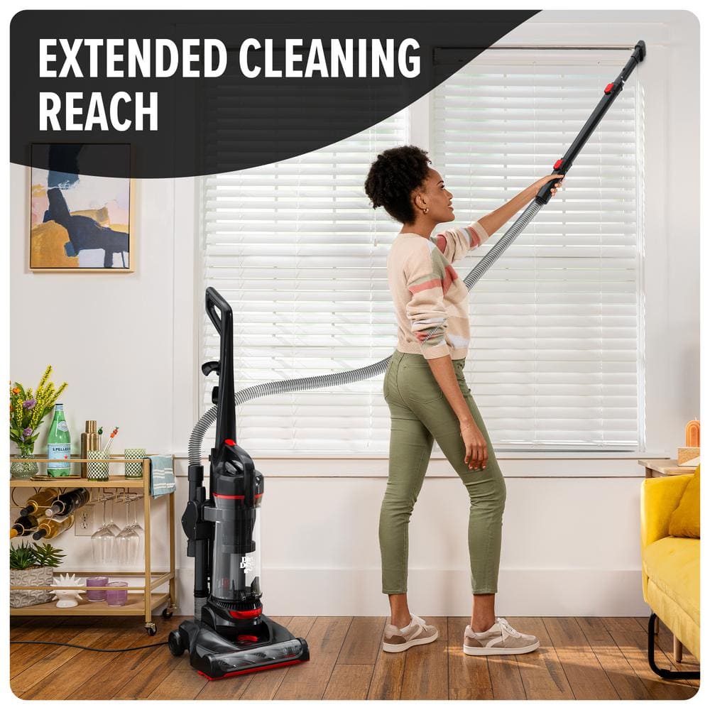 Black Bagless Upright Vacuum Cleaner with Pet Tool Kit