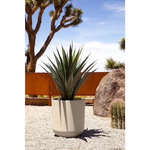 Kona 20 in. Sand Plastic Round Planter