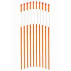60 in. Reflective Driveway Markers 5/16 in. Dia Solid Driveway Poles for Easy Visibility at Night, Orange (20-Pack)