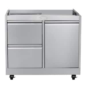 32 in. Outdoor Kitchen Cabinet for Built-In BBQ Grill in Stainless-Steel