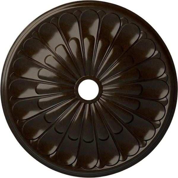 Ekena Millwork 1-7/8 in. x 31-5/8 in. x 31-5/8 in. Polyurethane Gorleen Ceiling Medallion, Bronze