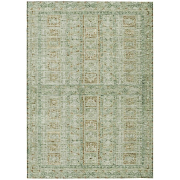 Addison Rugs Chantille Machine Washable Indoor/Outdoor Abstract ACN2173 Green 5 ft. x 7 ft. 6 in. Area Rug