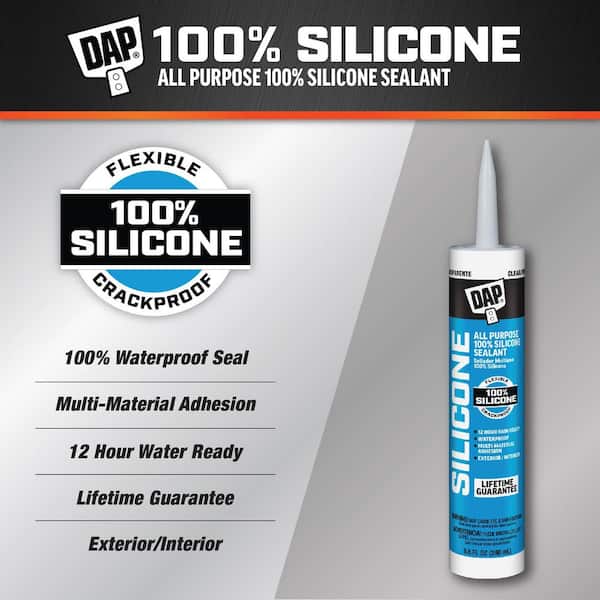 Silicone 9.8 oz. Clear Exterior/Interior Window, Door and Siding Sealant (12-Pack)