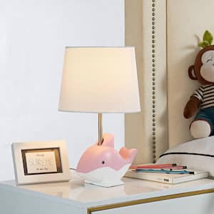 Abdikarim 15 in. Pink Bedside Child/Kids Table Lamp