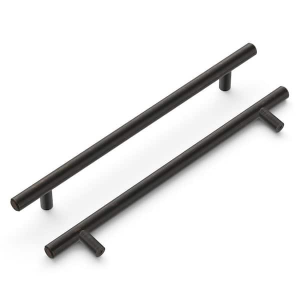 HICKORY HARDWARE Bar Pulls Collection Pull 7-9/16 in. (192mm) Center to Center Oil Rubbed Vintage Bronze Cabinet Bar Pull