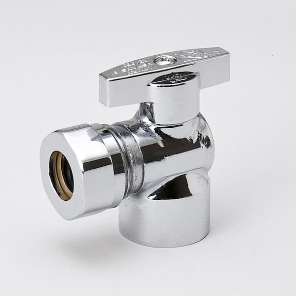 ProLine Series 1/2 in. Chrome-Plated Brass FPT x SOLVENT Quarter-Turn Supply Stop