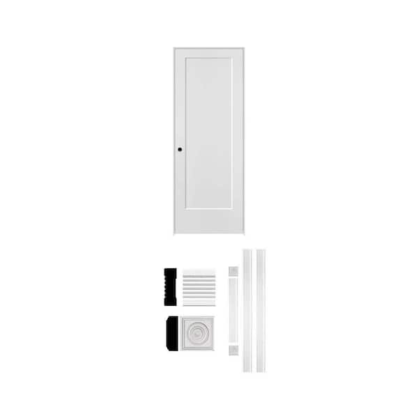 30 in. x 80 in. Right-Handed Interior Door with 3/4 in. x 2 1/4 in. x 96 in. MDF Casing Combo (5-Pack)