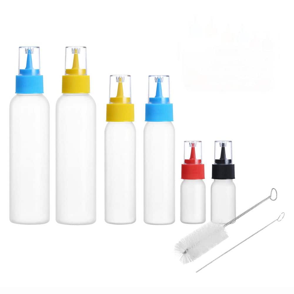 6-Pack Squeeze Bottles LDPE Plastic Transparent Assorted Color Tips Cake Cookie Decorating Icing Tools Kit price history on PriceWatchPro