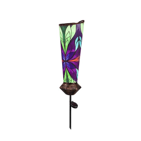 Evergreen Butterfly 36 in. Solar Luminary Garden Stake