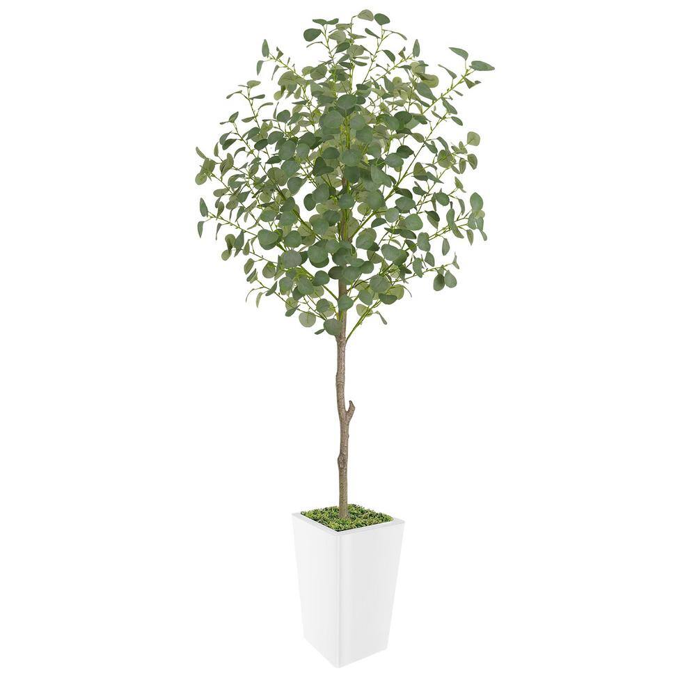 5 ft. Artificial Eucalyptus Tree in Pot Ideal for Home Decor and Housewarming Gift