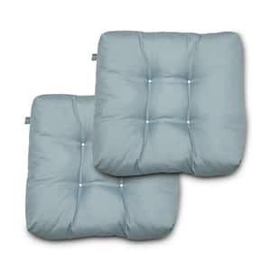 Duck Covers 19 in. x 19 in. x 5 in. Gull Grey Sqaure Indoor/Outdoor Seat Cushions (2-Pack)