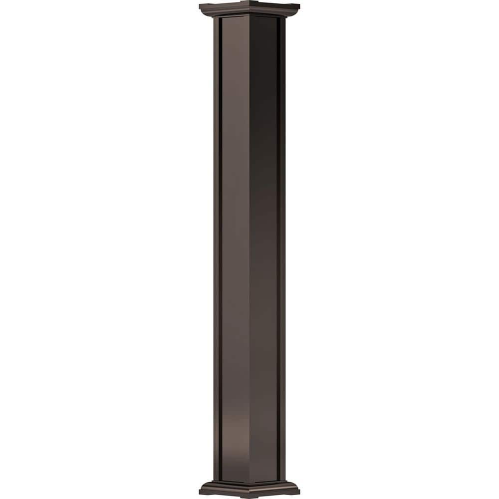"9' x 5-1/2"" Endura-Aluminum Acadian Style Column, Square Shaft (Post Wrap Installation), Non-Tapered, Textured Brown" price history on PriceWatchPro