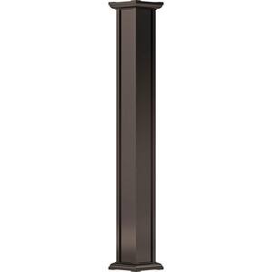 9' x 7-1/2" Endura-Aluminum Acadian Style Column, Square Shaft (Load-Bearing 50,000 lbs), Non-Tapered, Textured Brown