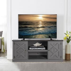54 in. Gray TV Stand for TVs Upto 65 in.
