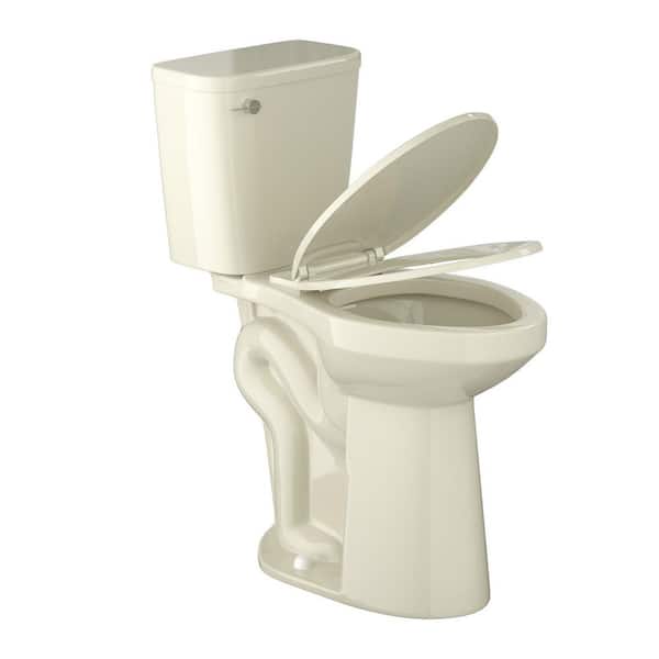 21 in. Tall 1.28 GPF 12 in. Rough in Floor-Mounted 2-Piece Single Flush Elongated Toilet in Beige with Seat