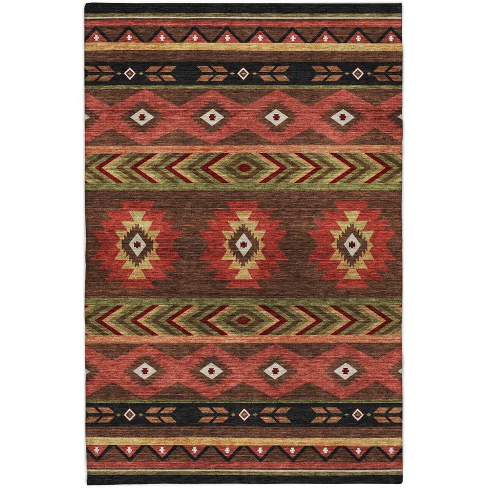 Dream Shag Premium Machine Washable Abstract ADS178 Brown 10 ft. x 14 ft. Area Rug price history on PriceWatchPro