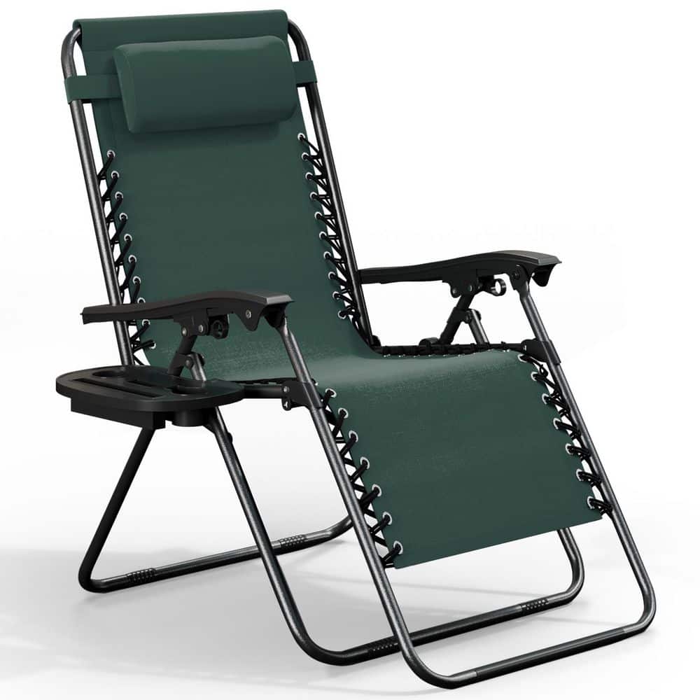 HEARTH & HARBOR Forest Green Zero Gravity Chairs, Metal Outdoor