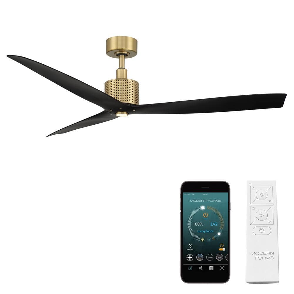 Spinster 60 in. Smart Indoor/Outdoor Soft Brass Standard Ceiling Fan with 3000K Integrated LED and Remote price history on PriceWatchPro