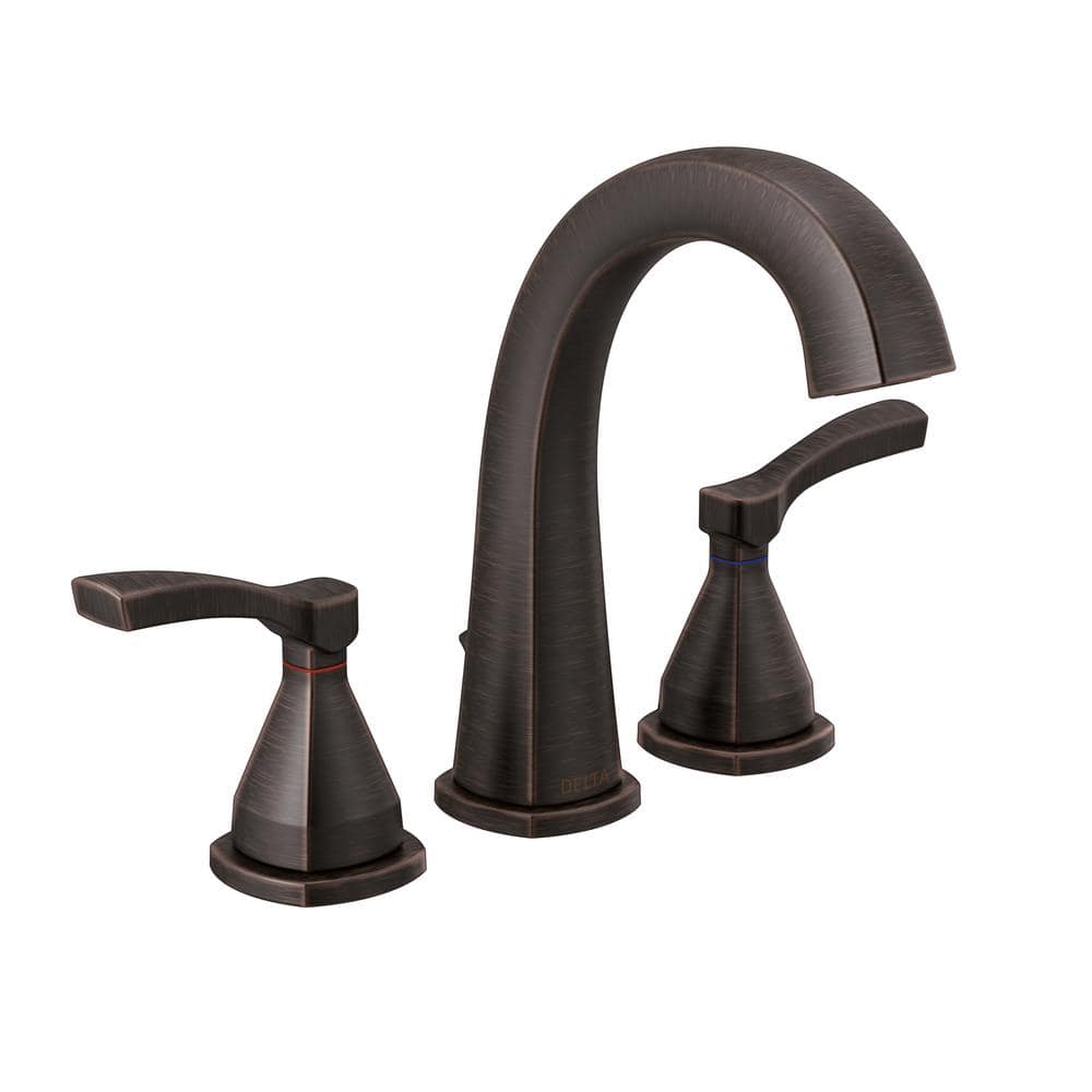 Venetian Bronze Modern Widespread Bathroom Faucet with Diamond Seal
