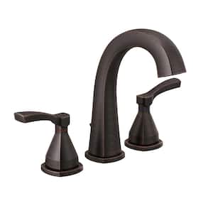 Stryke 8 in. Widespread 2-Handle Bathroom Faucet with Metal Drain Assembly in Venetian Bronze
