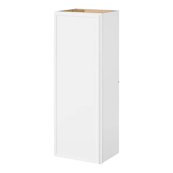Leyton 15 in. W x 12 in. D x 42 in. H Ready to Assemble Plywood Slim Shaker Wall Kitchen Cabinet in Alpine White