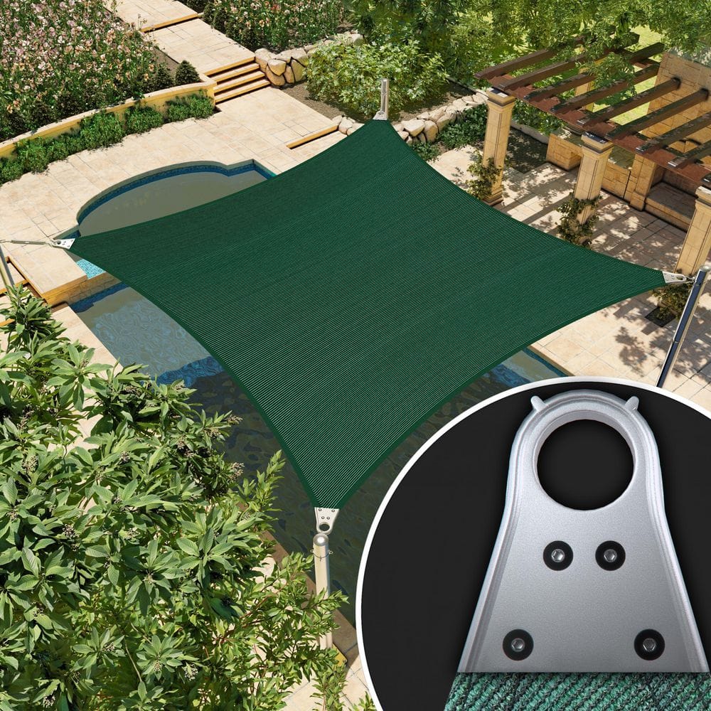 Super Ring 16 ft. x 18 ft. Sun Shade Sail with Cable-Green price history on PriceWatchPro